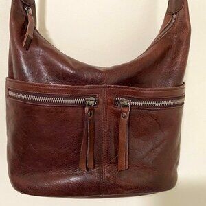 Latico Leathers Brown Gita Crossbody-Shoulder Bag Like NEW